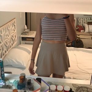 tan skater skirt